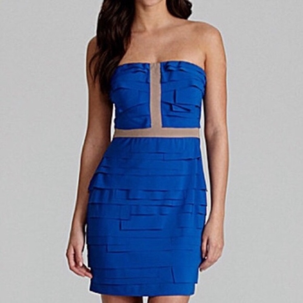 Gianni Bini strapless striking blue dress